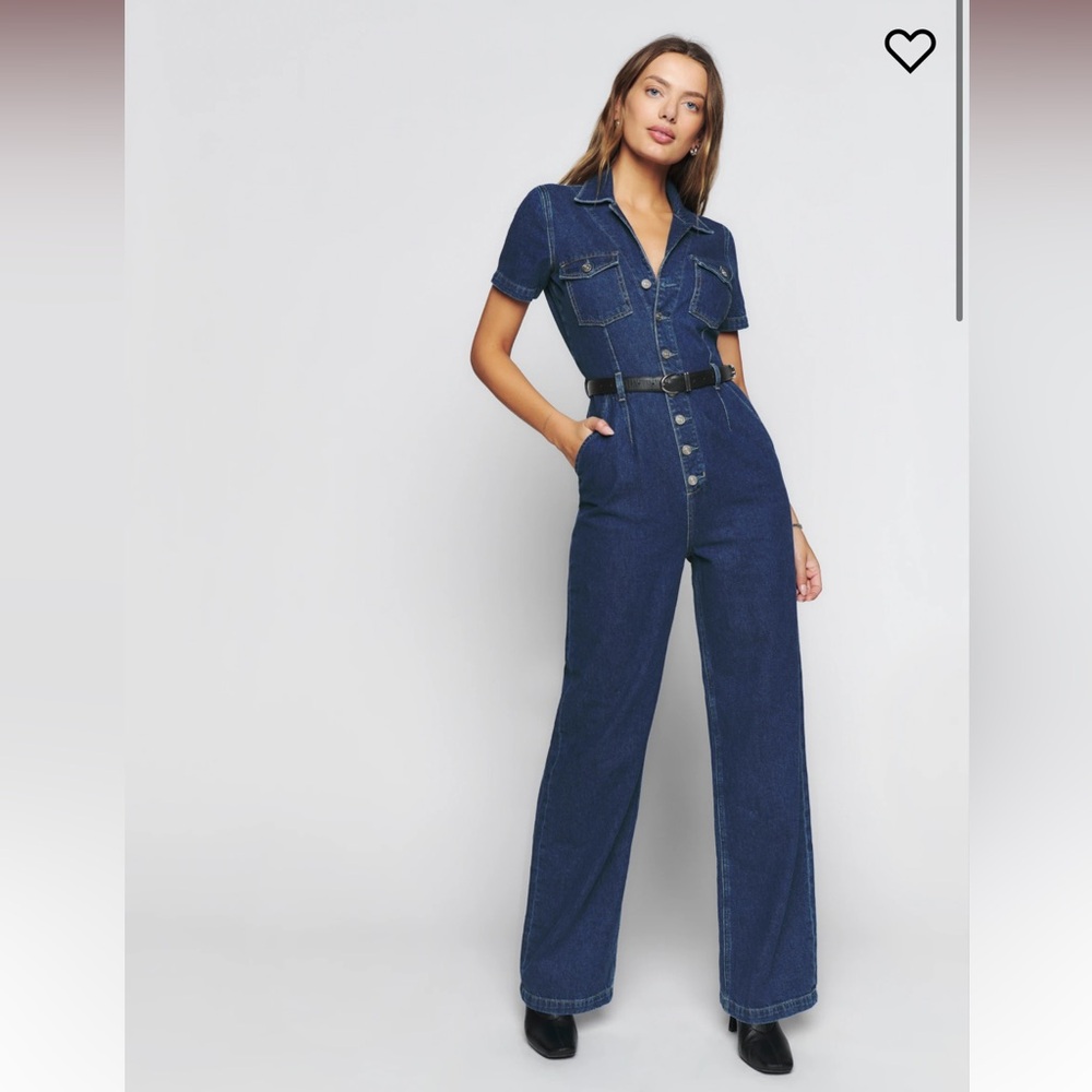 Reformation Denim James Jumpsuit